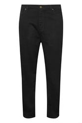 BadRhino Big & Tall Black Tapered Fit Stretch Jeans