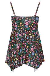 YOURS Plus Size Black Shell Print Tankini Top | Yours Clothing 8
