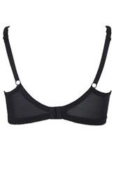 YOURS Plus Size Black Hi Shine Lace Non-Padded Non-Wired Full Cup Bra | Yours Clothing 4