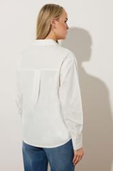 LTS Tall White Embellished Long Sleeve Cotton Shirt | Long Tall Sally 4