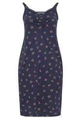 YOURS Curve Navy Blue Cherry Heart Chemise Nightdress