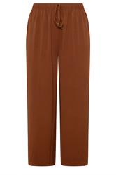 YOURS Curve Burnt Orange Wide Leg Trousers