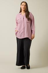EVANS Plus Size Pink Utility Pocket Shirt | Evans 2