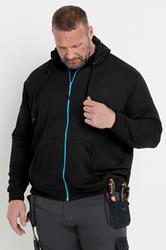 BadRhino Big & Tall Black Workwear Zip Through Hoodie | BadRhino 2