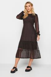 PixieGirl Black & Red Polka Dot Print Mesh Dress | PixieGirl  1