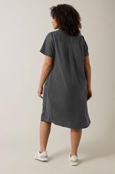 EVANS Plus Size Black Lyocell Denim Dress | Evans  2