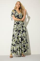 LTS Tall Women's Black Floral Mesh Maxi Dress | Long Tall Sally 3