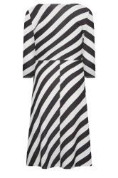 Petite Black & White Stripe Wrap Dress | PixieGirl 7