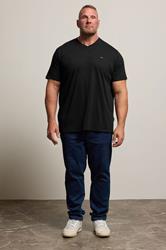 BadRhino Big & Tall Black V-Neck T-Shirt | BadRhino  1