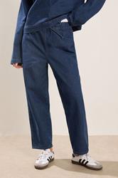 PixieGirl Petite Women's Dark Blue Pull On Barrel Jeans | PixieGirl 2