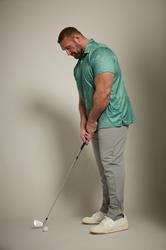 BadRhino Golf Big & Tall Green Floral Print Polo Shirt | BadRhino 5