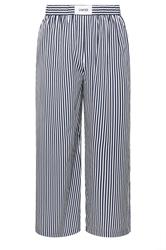 LIMITED COLLECTION Curve Navy Blue Stripe Boxer Waist Trousers