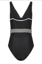 LTS Tall Women's Black Monochrome Belted Swimsuit | Long Tall Sally 9