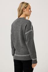 LTS Tall Grey Cross Stitch Knitted Jumper | Long Tall Sally 2