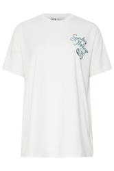 LTS Tall White Cotton 'Breakfast Club' Slogan T-Shirt