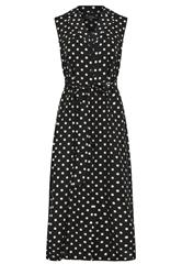 STAR Black Polka Dot Sleeveless Shirt Dress | StarByJM 1