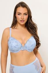 YOURSET 2 PACK Plus Size Navy Blue Embroidered Floral Padded Bras | Yours Clothing 2