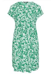 EVANS Plus Size Green Leaf Print Midi Dress | Evans 5