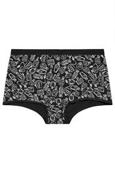 YOURSET 5 PACK Curve Black Perfume Bottle Print Shorts | Yours Clothing 10