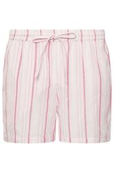 PixieGirl Petite Pink Stripe Linen Shorts