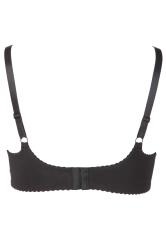 YOURS Plus Size Black Stretch Lace Non-Padded Underwired Balcony Bra | Yours Clothing  2