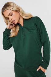 PixieGirl Petite Women's Forest Green High Neck Sweatshirt | PixieGirl 3