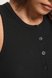 PixieGirl Petite 2 PACK Women's White & Black Ribbed Cotton Vest Top | PixieGirl 6