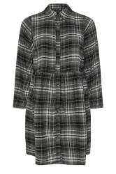 YOURS Curve Grey Check Print Shirt Dress