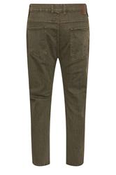 KAM Big & Tall Khaki Green Stretch Jeans | BadRhino 4