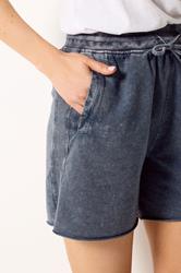 LTS Tall Women's Navy Blue Acid Wash Shorts | Long Tall Sally 4