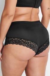 YOURSET 3 PACK Plus Size Black Lace Trim Briefs | Yours Clothing  4