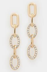 Gold Tone Diamante Disk Huggie Earrings | Yours Clothing 3