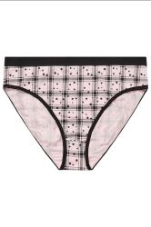 YOURSET 5 PACK Plus Size Black & Pink Check Print High Leg Knickers | Yours Clothing  9