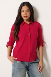PixieGirl Petite Women's Red Button Cotton Shirt | PixieGirl 3