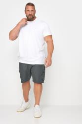 BadRhino Big & Tall Charcoal Grey Crinkle Nylon Cargo Shorts | BadRhino 1