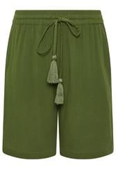 M&Co Khaki Green Crinkle Shorts