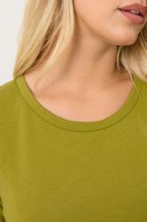 YOURS Plus Size Chartreuse Green Core T-Shirt | Yours Clothing 4