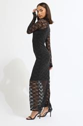 PixieGirl Petite Women's Black Lace Maxi Dress | PixieGirl 2