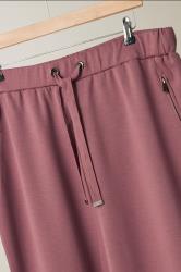 EVANS Plus Size Pink Luxe Zip Pocket Joggers | Evans  6