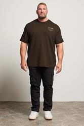 JACK & JONES Big & Tall Brown Studio Graphic T-Shirt | BadRhino 1