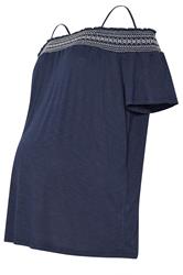 LTS Tall Maternity Navy Blue Embroidered Bardot Top | Long Tall Sally 5