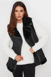 LTS Tall Women's Black Aviator Gilet Jacket | Long Tall Sally 1