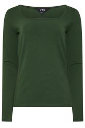 LTS Tall 2 PACK Green & Brown Square Neck Tops | Long Tall Sally 8