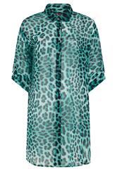 YOURS Curve Blue Leopard Print Cover Up