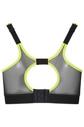 YOURS Plus Size Black Mesh Contrast Trim Non Padded Sports Bra | Yours Clothing 7
