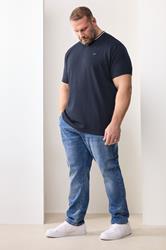 BadRhino Big & Tall Blue Washed Elasticated Waist Stretch Jeans | BadRhino 3