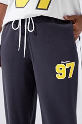 LIMITED COLLECTION Plus Size Navy Blue '97' Varsity Wide Leg Joggers | Yours Clothing 4