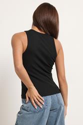 PixieGirl Petite 2 PACK Women's White & Black Ribbed Cotton Vest Top | PixieGirl 5