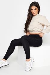 PixieGirl Petite Womens Black Ribbed Leggings | PixieGirl 3
