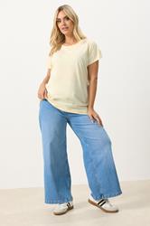 YOURS Plus Size Butter Yellow Core T-Shirt | Yours Clothing 1